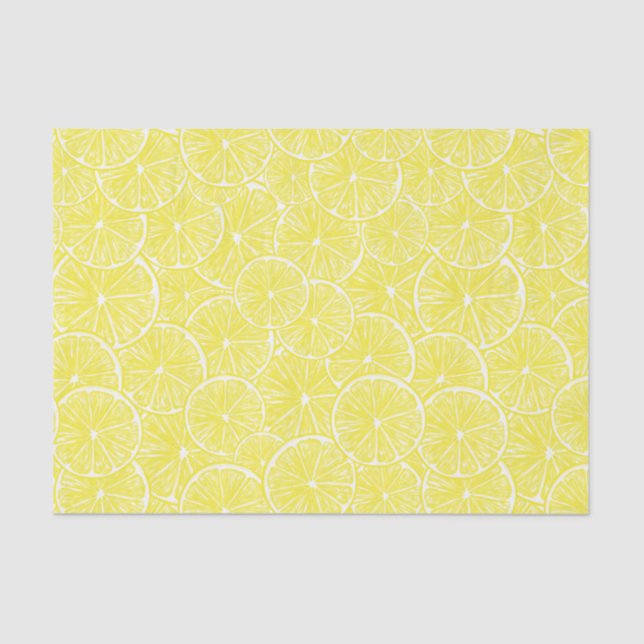 Papier Mousseline Design motif de tranches de citron (Recto)