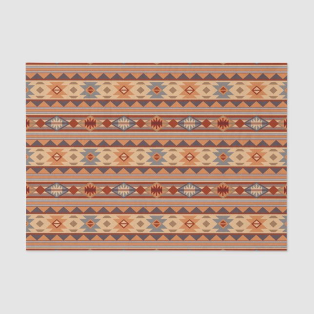 Papier Mousseline Design Motif Sud-Ouest Tan (Recto)