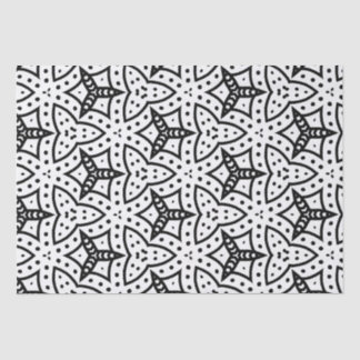 Papier Mousseline Design numérique graphique en ligne noire et blanc