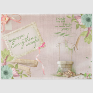 Papier Mousseline Design romantique série Rose 15