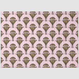 Papier Mousseline Design rose et or Steampunk Series 47