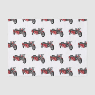 Papier Mousseline dessin animé de la moto Sidecar