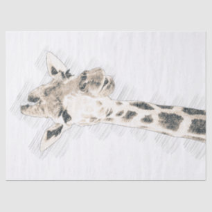 Papier Mousseline Dessin de girafe