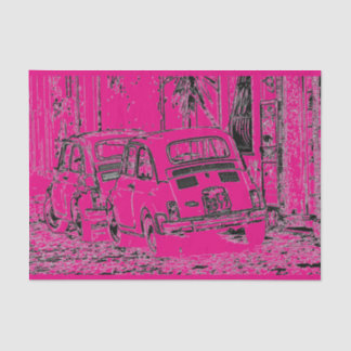 Papier Mousseline Dessin humoristique cool rose-chaud choquant petit