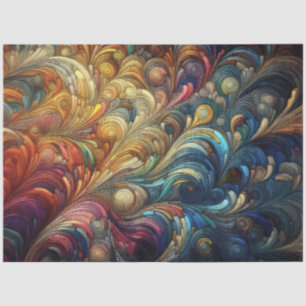 Papier Mousseline Dessin Pastel Abstrait Bio Bubbly coloré