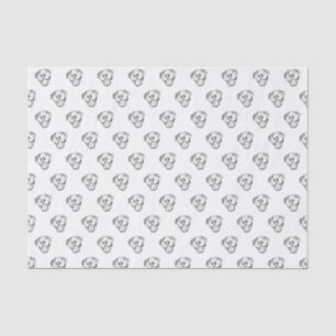 Papier Mousseline dessin pitbull simple amoureux des chiens noir bla