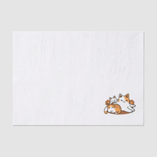 Papier Mousseline Détendez-vous Art Chat - 'Laze Furr Days' pour les