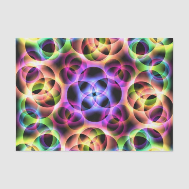 Papier Mousseline Deux bulles arc-en-ciel (Recto)