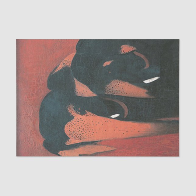 Papier Mousseline Deux éléphants par Amrita Sher-Gil (Recto)