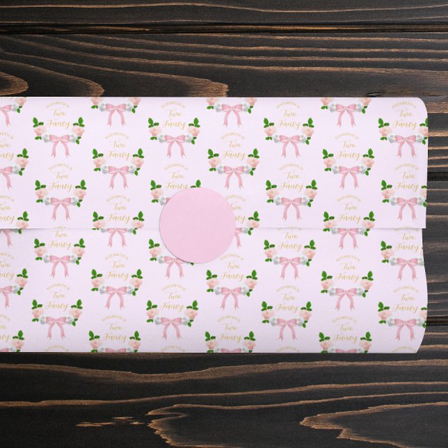 Papier Mousseline Deux Fancy Bow Floral Anniversaire (Créateur téléchargé)