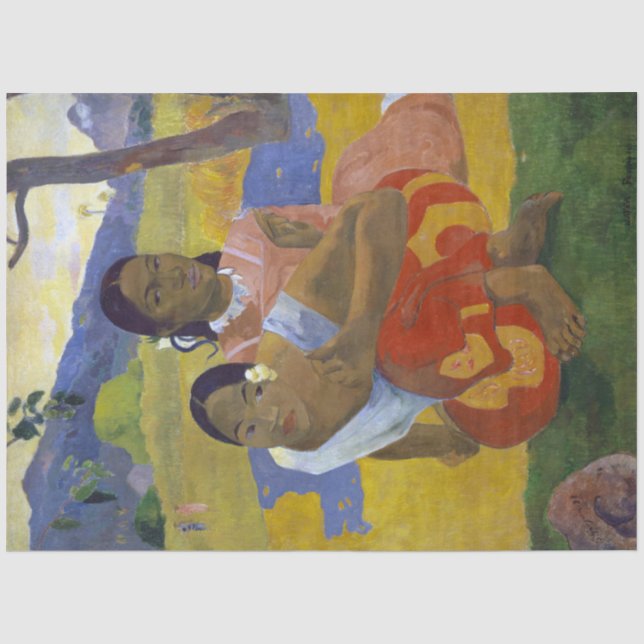 Papier Mousseline Deux femmes tahitiennes, Gauguin (Recto)