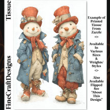Deux grands Aquarelle Quirale Snowmen DS5R Découpa