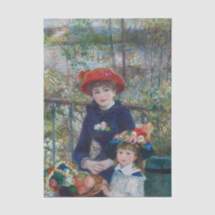 Papier Mousseline Deux Sœurs sur la terrasse par Renoir