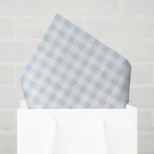 Papier Mousseline Déversement de mariage rayures carreaux bleu clair