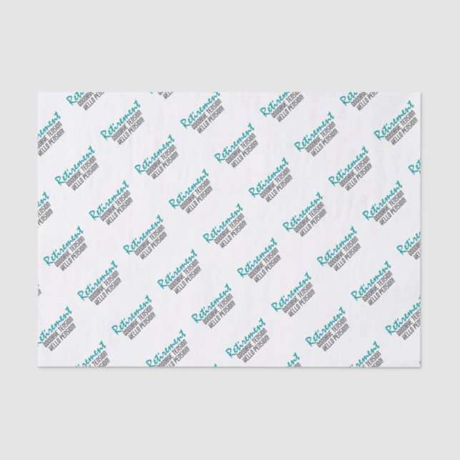 Papier Mousseline Devis de retraite amusant (Recto)