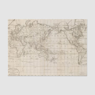 Papier Mousseline Diagramme du monde