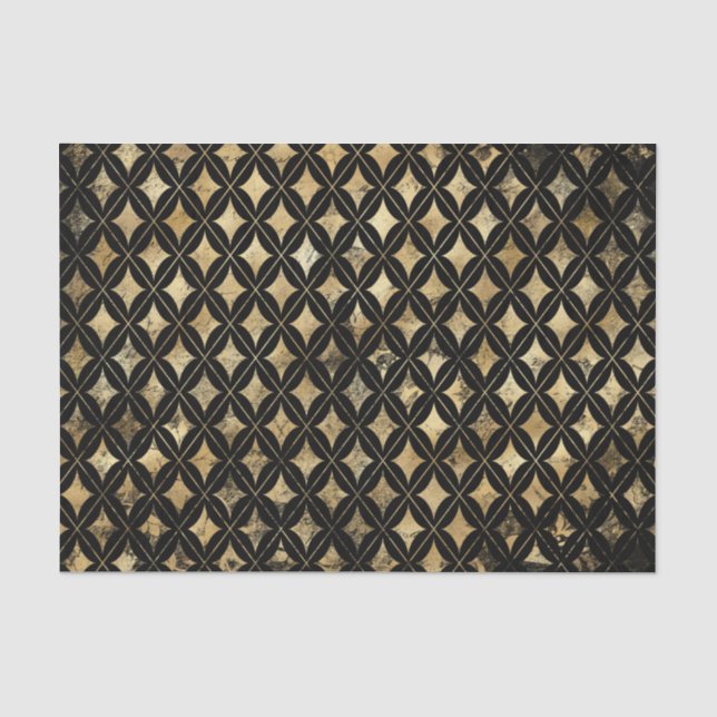 Papier Mousseline Diamant gothique Or (Recto)