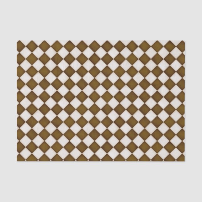 Papier Mousseline Diamants blancs Brown et anciens (Recto)