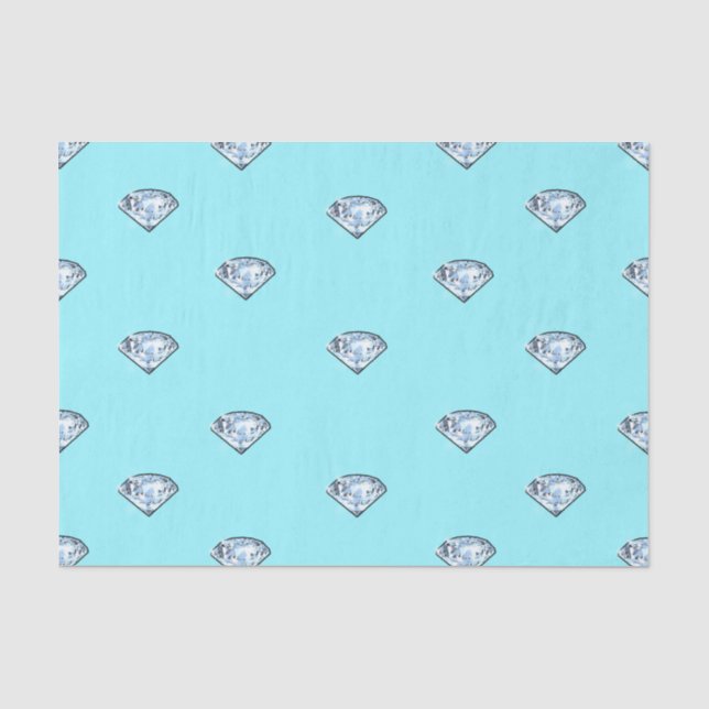 Papier Mousseline Diamants brillants chics élégants Girly (Recto)