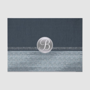 Papier Mousseline Diamants de denim scintillent Glam Monogram Initia