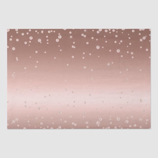Papier Mousseline Diamants d'or roses (Recto)