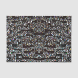 Papier Mousseline Diamond brillant motif élégant argent et noir