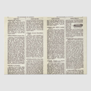 Papier Mousseline Dictionnaire vintage Cuisiner Pages Livre Recettes