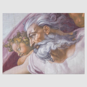 Papier Mousseline Dieu le Père, Chapelle Sixtine par Michel-Ange