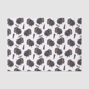 Papier Mousseline Dindons et plumes - Livre blanc