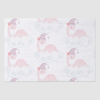 Papier Mousseline Dinosaure Rose