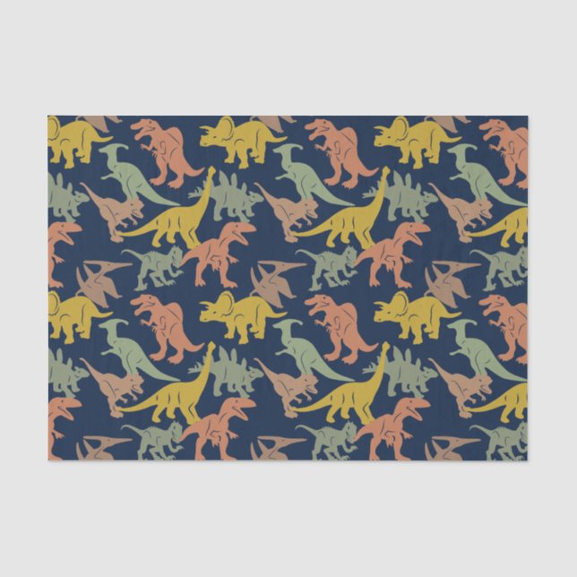 Papier Mousseline Dinosaures (Recto)