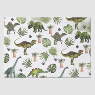 Papier Mousseline Dinosaures cool T-Rex Jurrasic Découpage de verdur