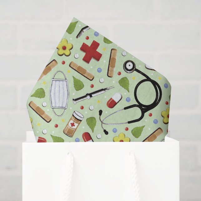 Papier Mousseline Diplôme d'infirmière (Sac cadeau)