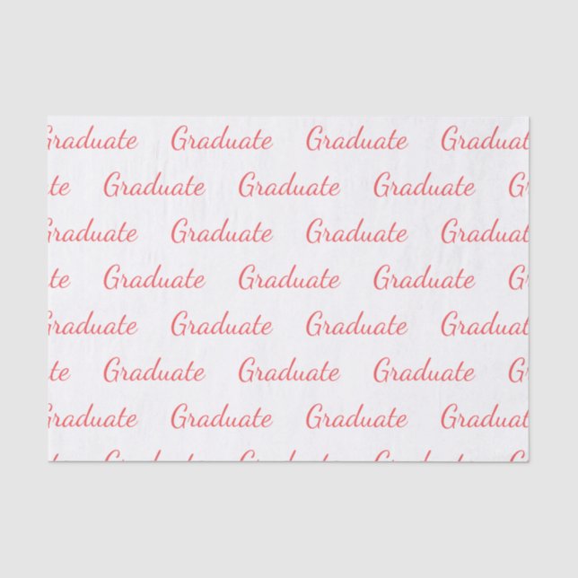 Papier Mousseline Diplômé Simple Moderne Graduation (Recto)