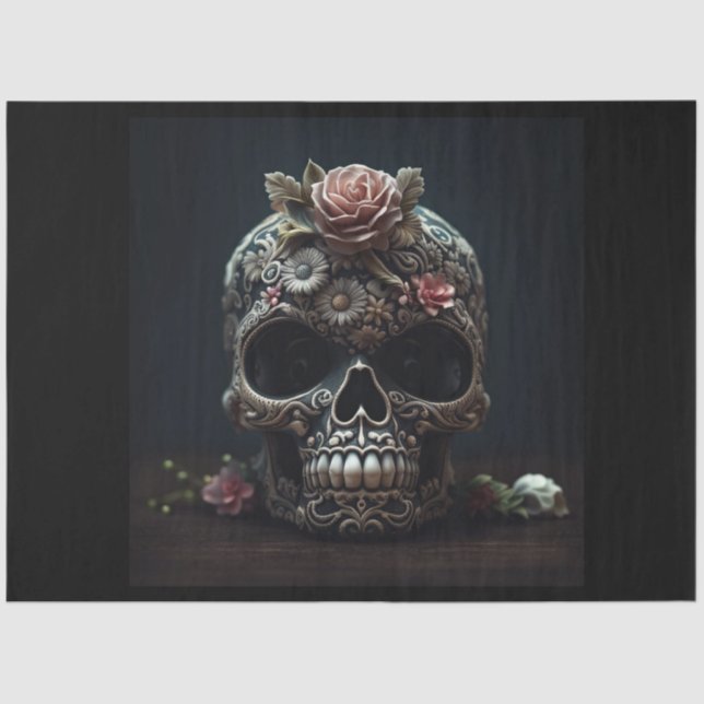 Papier Mousseline Dites-moi que je suis plutôt crâne Goth Découpage  (Recto)