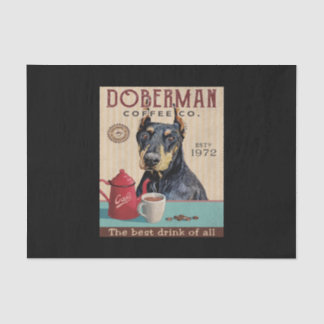 Papier Mousseline Doberman Pinscher Chien Café
