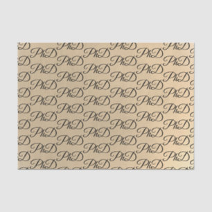 Papier Mousseline Doctorat Gold Black Graduation Celebration