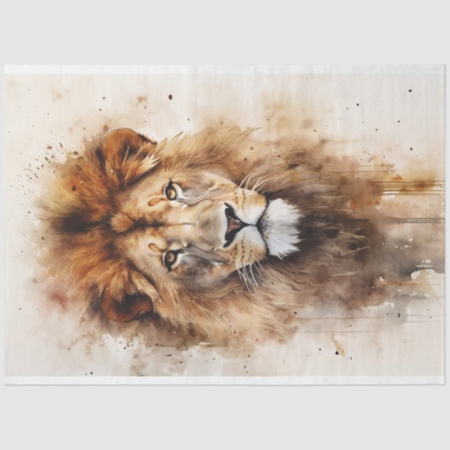 Papier Mousseline Document de découpage - Le regard du roi (Recto)