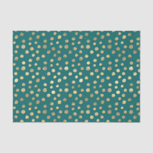 Papier Mousseline Doigts turquoise et Gold Foil