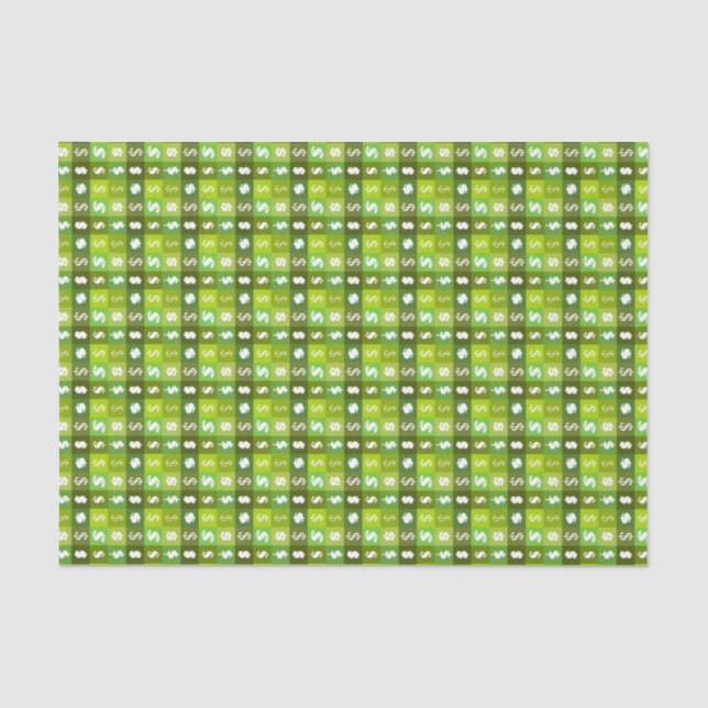 Papier Mousseline Dollar signe argent motif (Recto)