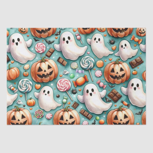 Papier Mousseline Doodles d'Halloween (Recto)