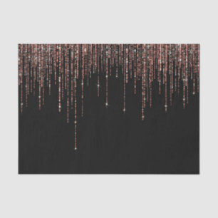 Papier Mousseline Dory Rose Noire Gold Sparkly Glitter Fringe