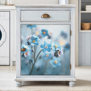 Papier Mousseline Douce Découpage Cottagecore Bleu Céleste Myosotis