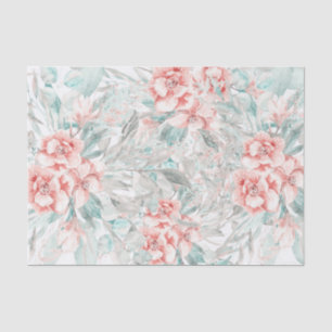 Papier Mousseline Douce Floraison Élégante de Printemps et d'Été pou