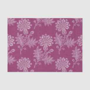 Papier Mousseline Douche de Mariée en Dentelle Florale Bourgogne
