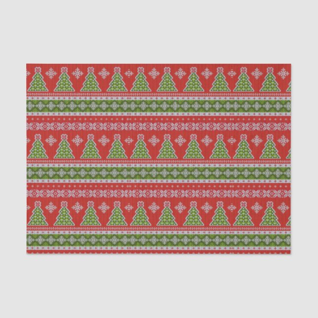 Papier Mousseline Doudou de Noël moche | Fair Isle (Recto)