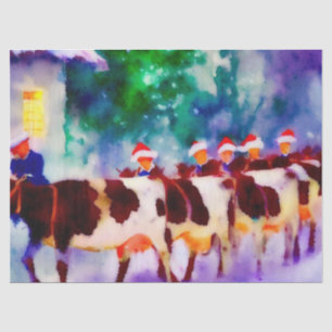 Papier Mousseline Douze Jours de Noël : Milking A-Maids (B),