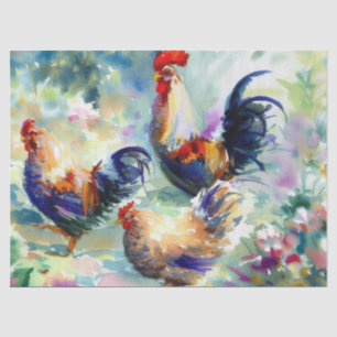 Papier Mousseline Douze Jours de Noël : Poules de France (D),