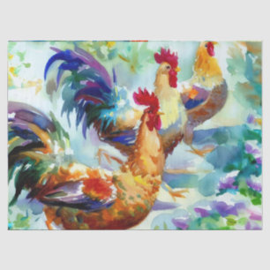 Papier Mousseline Douze jours de Noël : Poules françaises (A),
