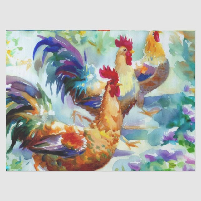 Papier Mousseline Douze jours de Noël : Poules françaises (A), (Recto)